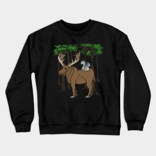 Moose And Squirrel Crewneck Sweatshirt